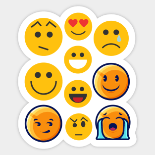Smiley Emoji Gestures  Which Emoji Fits you Today? Sticker